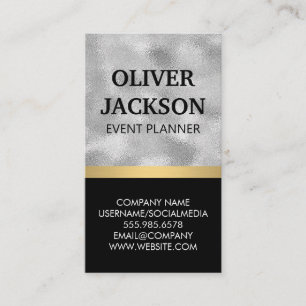Silver Foil Metallic Shine Business Card