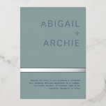 Silver Foil Modern Minimalist Wedding<br><div class="desc">Silver Foil Modern Minimalist Wedding Foil Invitation
Real Silver Foil Text. Looks amazing.

See other invitations in our Niche and Nest Store</div>
