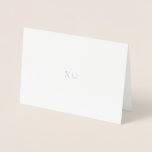 Silver Foil Note Card | 'Kiss Hug' XO<br><div class="desc">Silver Foil Note Card | 'Kiss Hug' XO. REAL FOIL! >>
Blank inside - type or write in your own message.
© Gorjo Designs. Printed by Zazzle. 

// Need help customising your design? Got other ideas? Feel free to contact me at: zoe@gorjodesigns.com</div>