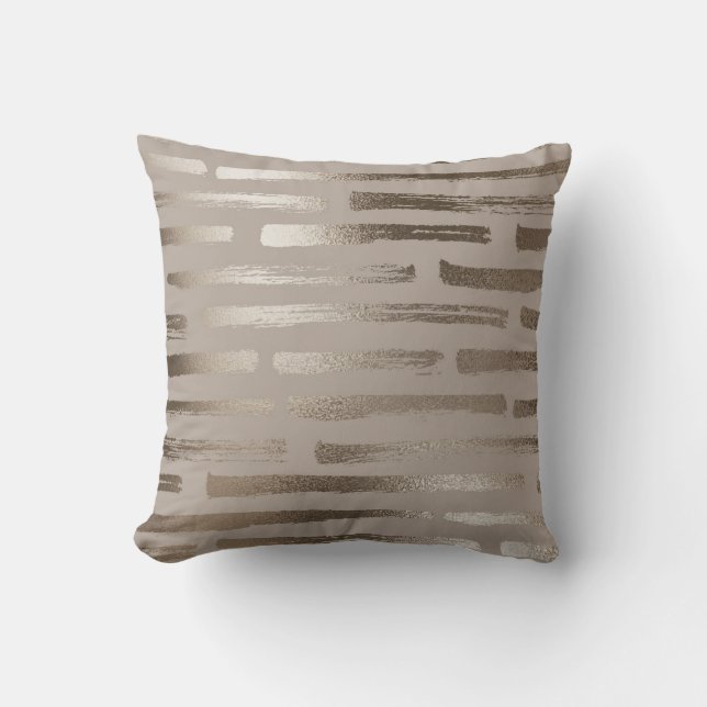 Silver Foil Reversible Designer Pillow (Front)