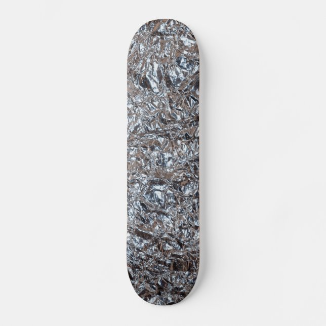 silver foil skateboard (Front)