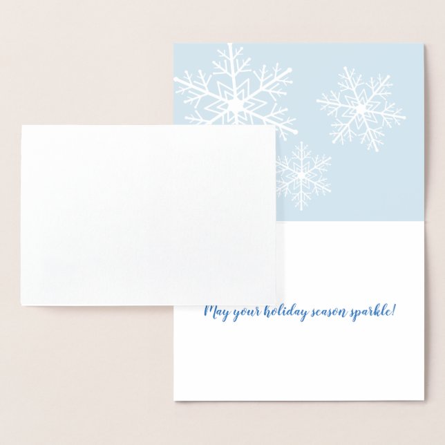 Silver Foil Snowflake Holiday Card (Display)