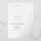 Silver Foil Wedding Dress Bridal Shower