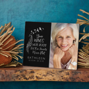 Silver Foil Your Wings Were Ready Photo Plaque