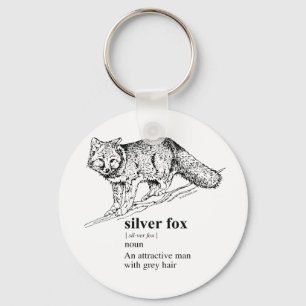 SILVER FOX KEY RING