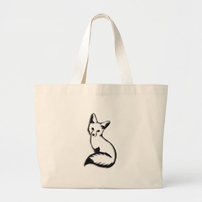 Silver Fox Large Tote Bag (Front)
