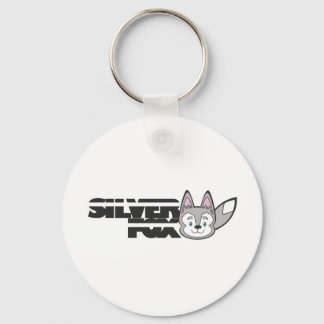 Silver fox logo key ring