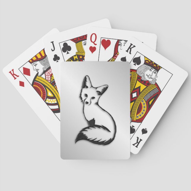 Silver Fox Playing Cards (Back)