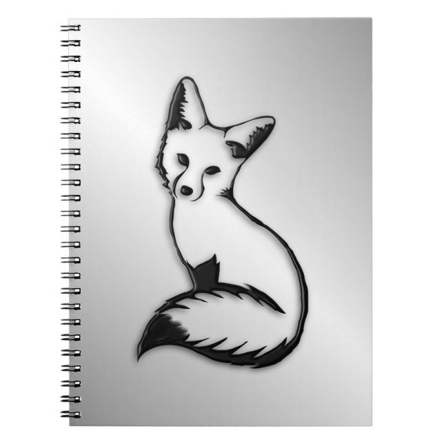 Silver Fox Spiral Notebook (Front)