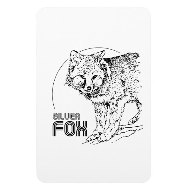SILVER FOX VINTAGE MAGNET (Vertical)