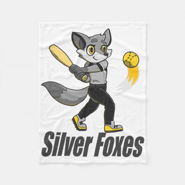 Silver Foxes Softll  Fleece Blanket (Front)