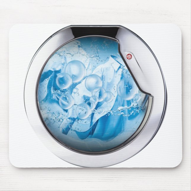 silver framed washing machine animated mouse pad (Front)