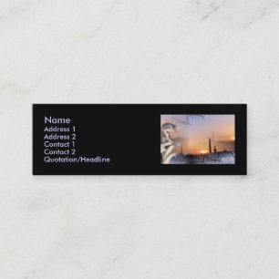 Silver Gargoyle, template Mini Business Card