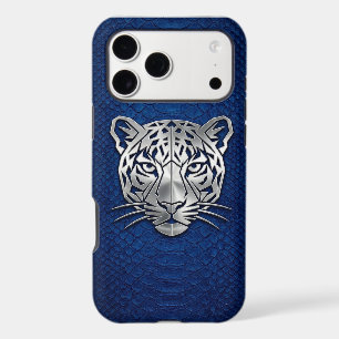 Silver Geometric Tiger Blue Snakeskin iPhone 17 Pr