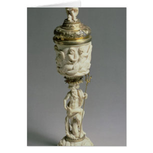 Silver gilt and carved ivory goblet