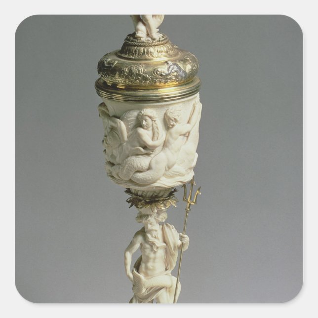 Silver gilt and carved ivory goblet square sticker (Front)
