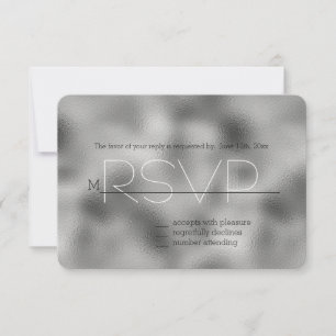 Silver Glam RSVP Card