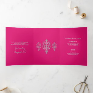 Silver Glisten Sweet 16 Party Invitation