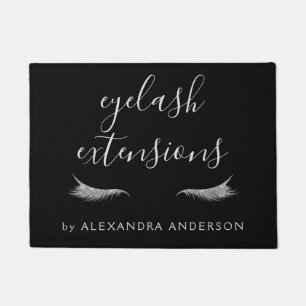 Silver Glitter and Sparkle Eyelash Extension Doormat