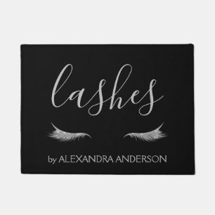 Silver Glitter and Sparkle Eyelash Extension Doormat