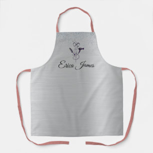 Silver Glitter Beauty Salon Apron