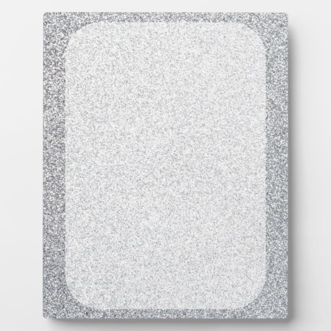Silver glitter blank template plaque (Front)