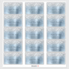 Silver Glitter Blue Foil Wedding Address Labels