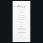 Silver Glitter Calligraphy Wedding Menu Cards<br><div class="desc">Silver Glitter Calligraphy Wedding Menu Cards</div>