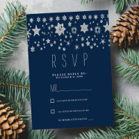 Silver glitter Chirstmas fairy light winter RSVP