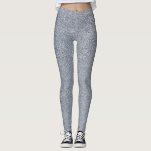 Silver Glitter  Christmas Leggings