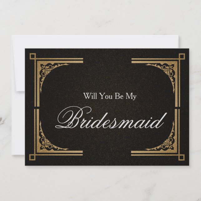Silver Glitter Confetti Will you be my Bridesmaid  Invitation (Front)