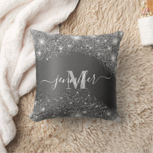 Silver Glitter Cushion