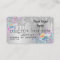 Silver glitter drips Credit Card hologram add logo