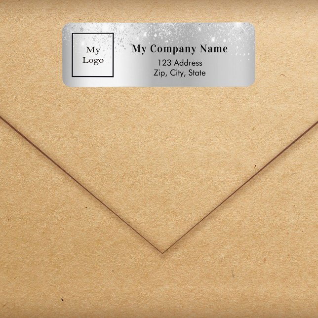 Silver glitter dust business logo return address (Creator Uploaded)