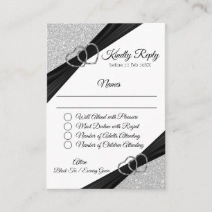 Silver Glitter Enclosure Card