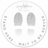 Silver Glitter Feet Salon COVID Social Distance