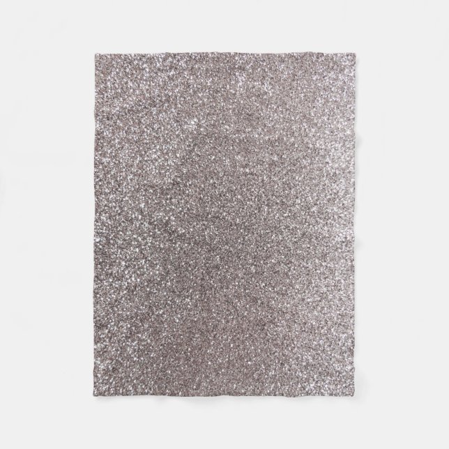 Silver glitter fleece blanket (Front)