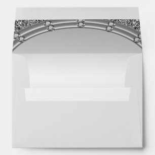 Silver Glitter Frame Envelope