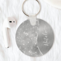 Silver Glitter Glam Bling Personalised Metallic
