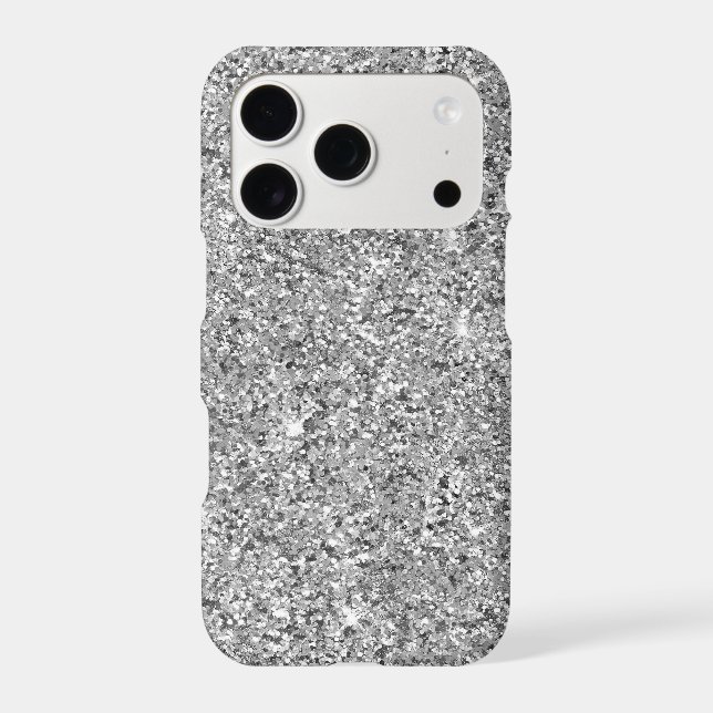 Silver Glitter iPhone Case (Back)