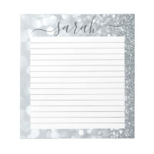 Silver Glitter Lined Personalised