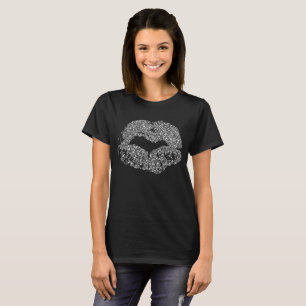 Silver Glitter Lips T-Shirt