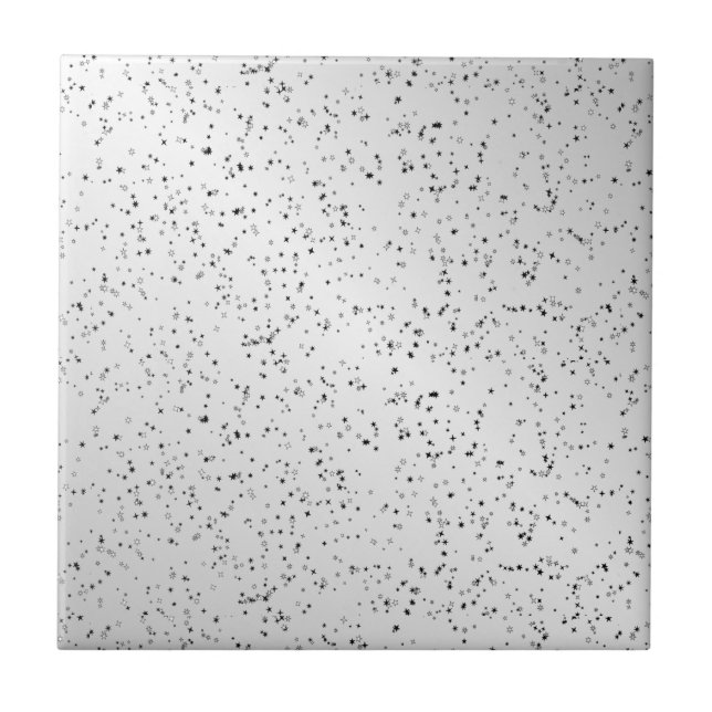 Silver Glitter Look Tile (Front)