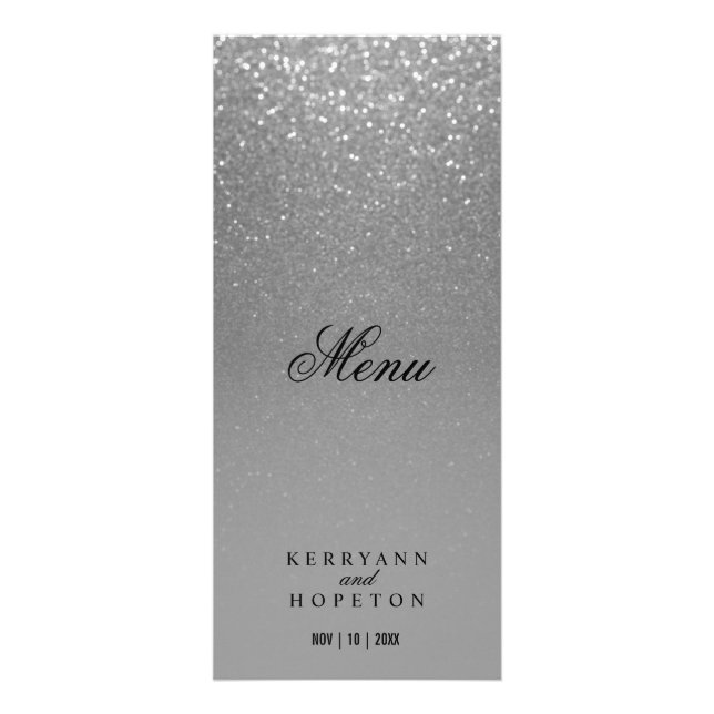 Silver Glitter - Menu (Front)
