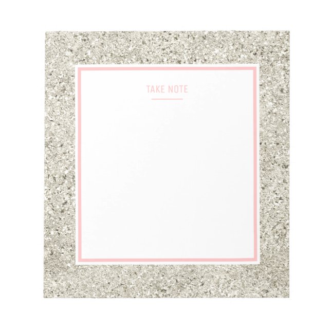 Silver Glitter Notepad (Front)