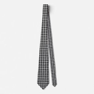 Silver Glitter Overlap Diamond Pattern Tie