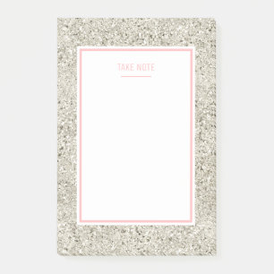 Silver Glitter Post-it Notes