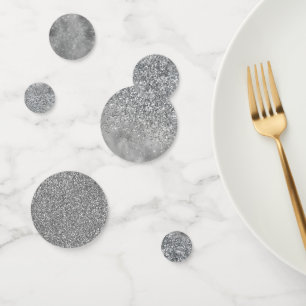 Silver Glitter Sparkle Confetti