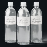 Silver Glitter Sparkle Gown Sweet 16th Birthday Water Bottle Label<br><div class="desc">Silver Grey Glitter Sparkle Gown Sweet 16th Birthday Water Bottle Label</div>