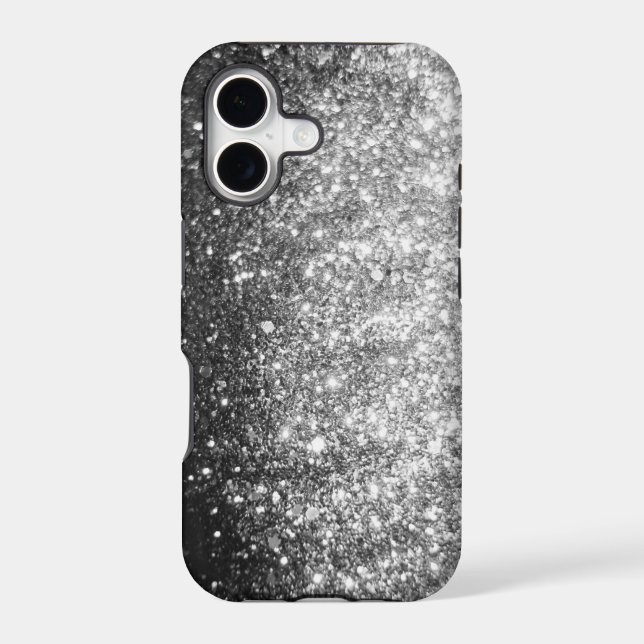 Silver GLitter Sparkle iPhone Case (Back)